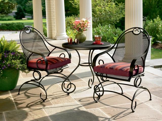 Stoličky kovaný železný nábytok Nábytok na terasu