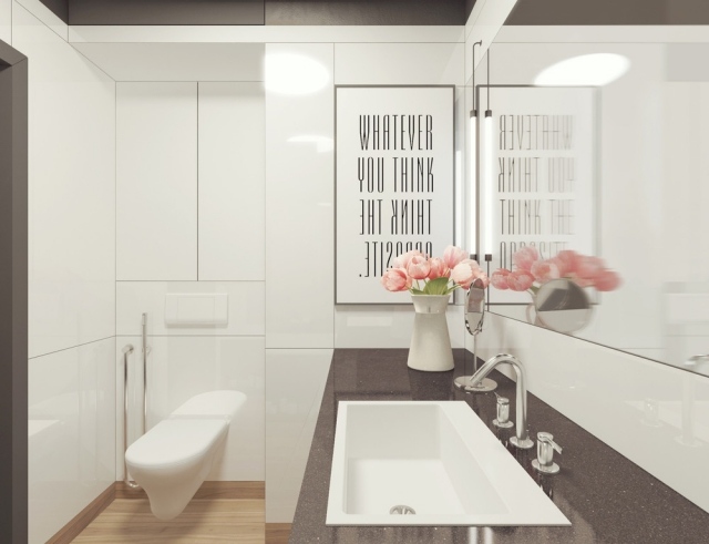 kúpeľňa-biela-umývadlo-nástenné panely s vysokým leskom-drevená podlaha