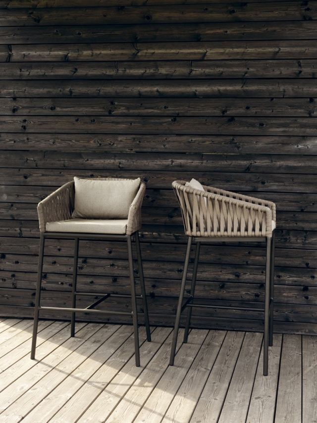 Pletený nábytok-barové stoličky-záhradné stoličky-bitta Rodolfo Dordoni-kettal Tkaný nábytok-barové stoličky záhradné bitta Rodolfo Dordoni kettal