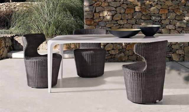 Ratanový záhradný nábytok-moderné stoličky-stoly Jacob-Wagner BBitalia Ratanové stoličky na záhradný nábytok design Jacob-Wagner BBitalia