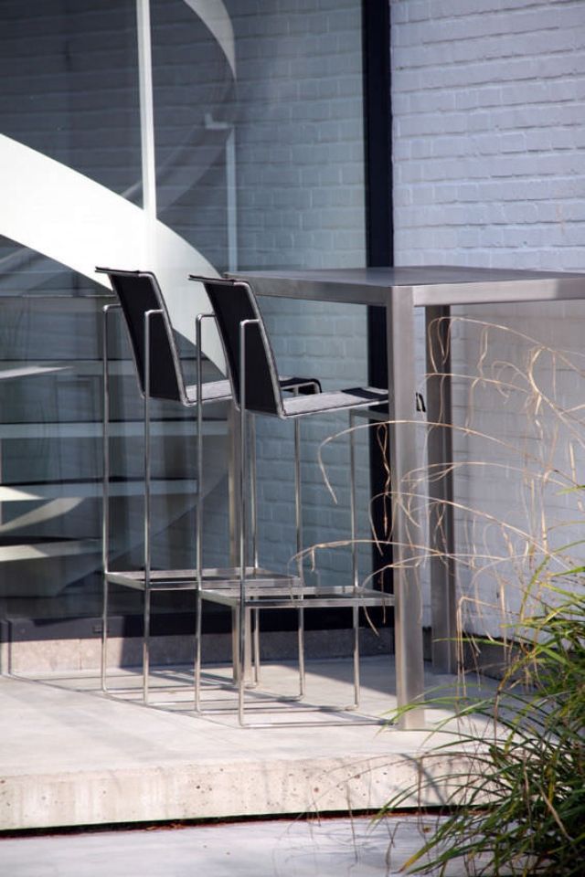 Barová stolička do vonkajšieho nábytku kovový rám-nerez TABURETA nápady na záhradné stoličky nábytok barová stolička kovový rám-nerez TABURETA