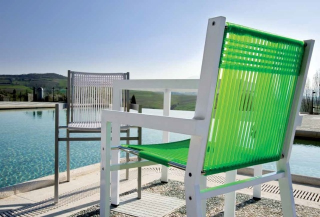 záhradné kreslo design zelené operadlo camaleonte Raniero Botti nápady záhradnej stoličky moderné zelené operadlo-camaleonte Raniero Botti