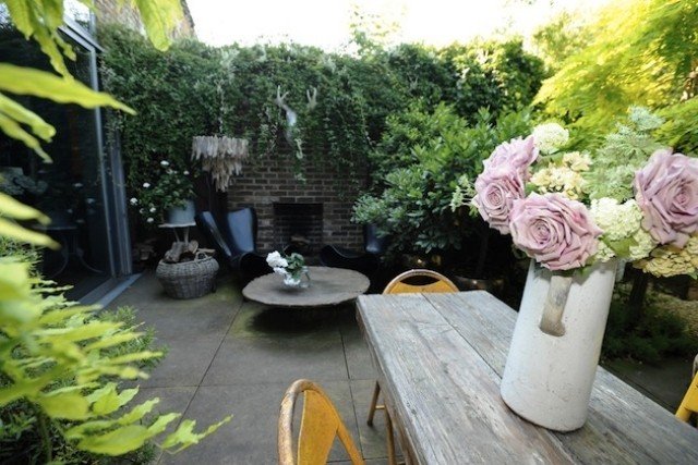 nádvorie sedacia časť dizajn záhrada exteriér nastavenie riešenia