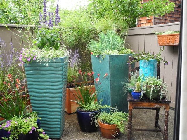 Záhradné terasy balkónové kvetináče nápady na kvetináč