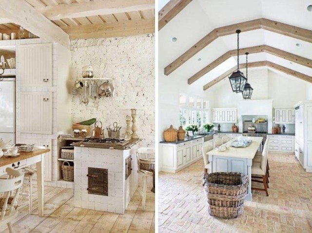 stredomorsko vyzerajúci-kuchynský dizajn-nápady-rustikálne-stropné trámy