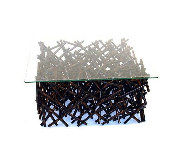 Dizajnový nábytok-moderný sklenený stolík na stôl-Havana