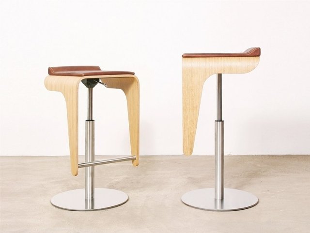 dizajnová barová stolička drevo kov nastaviteľná výška Sven DOGGS KFF barová stolička drevo kov nastaviteľná výška Sven DOGGS KFF