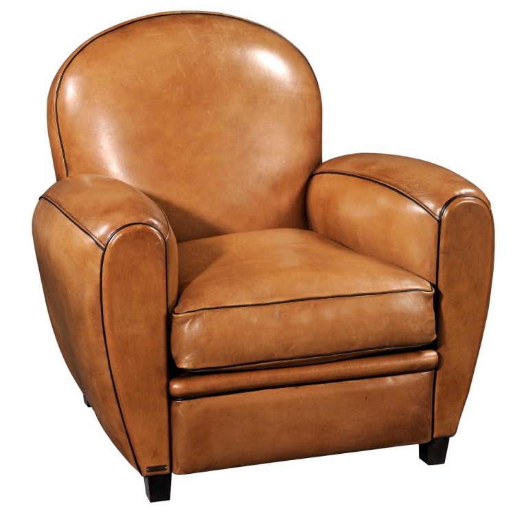 Klubové kreslo s rámom z brezového dreva a oválnym operadlom CLUB od Grange Club kreslo-vysoké operadlo-hnedá koža-CLUB-grange-kreslo-vintage-brezové drevo-velúr