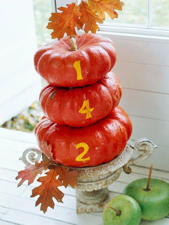 Myšlienka tekvica číslica dekorácia