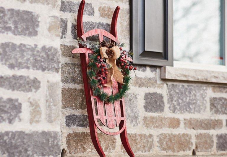 Vianočná dekorácia terasa vyrobená z dreva, urobte si slávnostné aranžmán sami