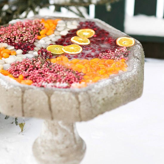 Vtáčie krmítko naplňte ovocím a nechajte zmraziť vyrobte si zimné vianočné ozdoby sami