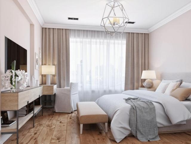 spálňový krémový toaletný stolík rohová doska spálňa-krém-drevo-toaletný stolík-rohová-podlahová doska