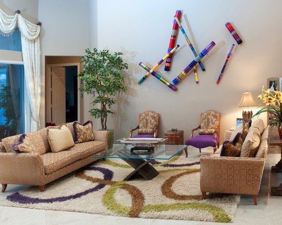 bambusové tyče dekorácia koberec do obývačky