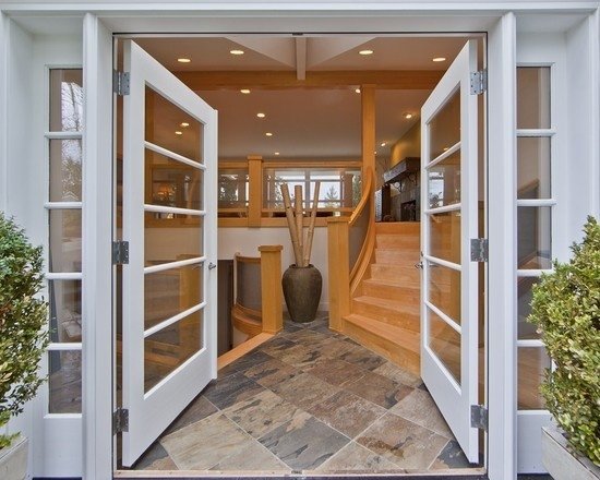 bambusové tyče nápady na výzdobu vstupná plocha veľké vedrá