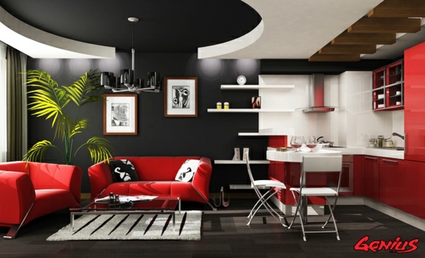 Nápady na dizajn stropu čiernobiely zavesený strop Nápady-na-stropný-dizajn-čierno-biely-zavesený-strop