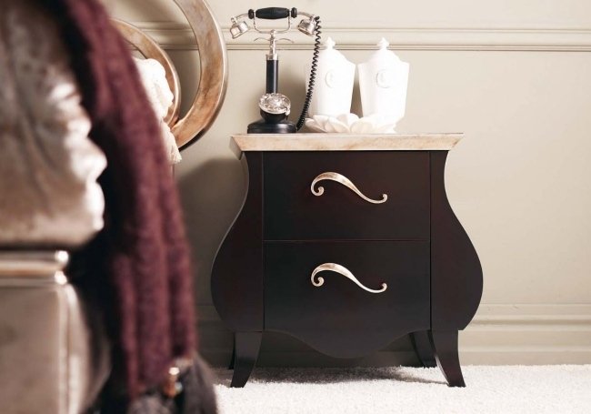 glamour nočné stolíky zásuvky v barokovom štýle Giusti Portos glamour nočná zásuvka v barokovom štýle Giusti Portos