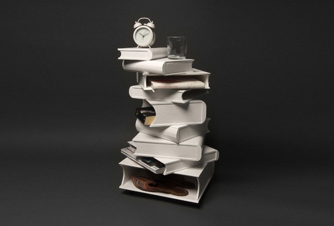 dizajnové nočné stolíky moderná spálňa lectus stoh kníh biely dizajnové nočné stolíky spálňa lectus stoh kníh biely