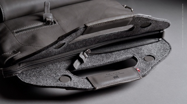 2násobná kožená taška na notebook z vysoko kvalitných kožených materiálov 2násobná kožená taška na notebook - vysokokvalitné kožené materiály