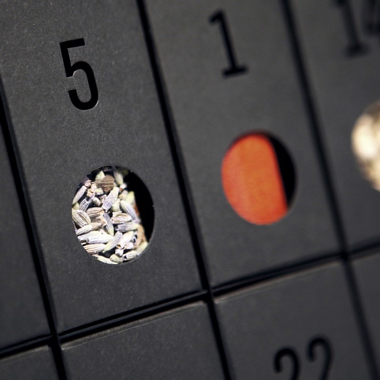 rôzne koreniny a letáky s pokynmi nápady na darčeky-vianoce-rodičia-priateľ-priateľka-kalendár korenia