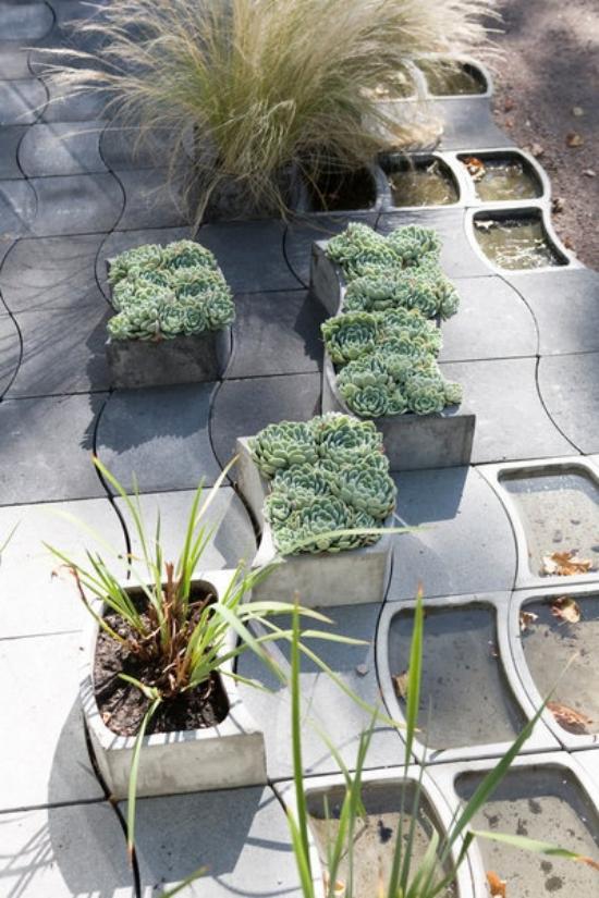 nápady na tvar vlny pre malý záhradný dizajn