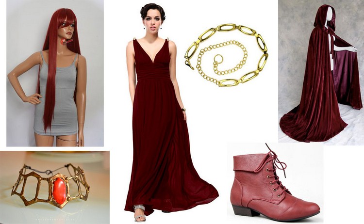 halloween-kostýmové nápady-tv-hra o tróny-melissandre-urob si sám