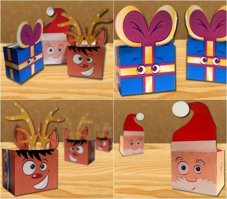 Šablóny darčekových krabičiek na tlač a skladanie darčekové krabičky-tlač-farebná-konštrukcia-skladanie papiera