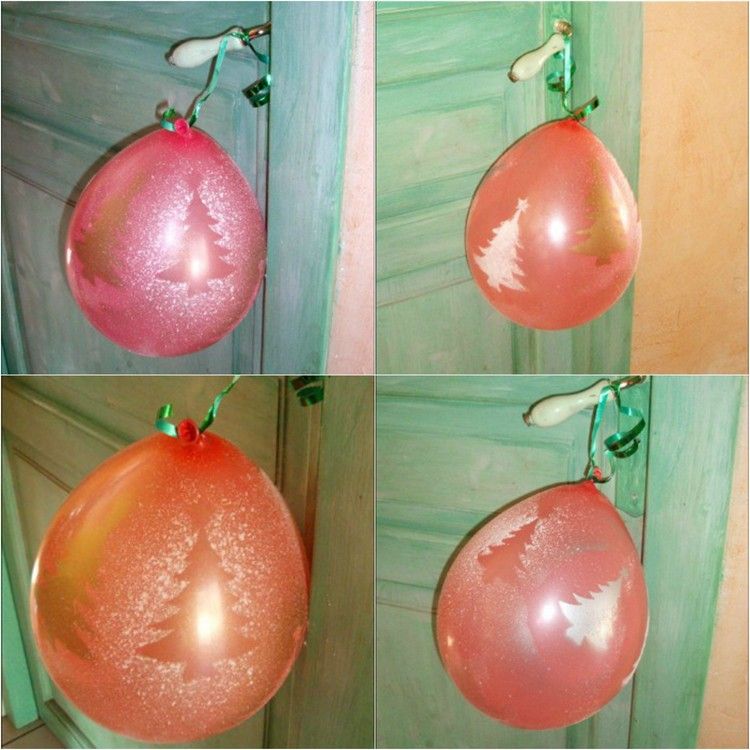 Motív jedle na balóne Balón-jedľa-silueta-zdobené-deti