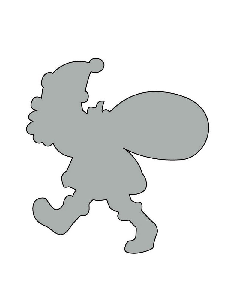 Mikulášska šablóna na vystrihnutie remeselné šablóny-vianočné-výtlačky-šablóny-santa claus