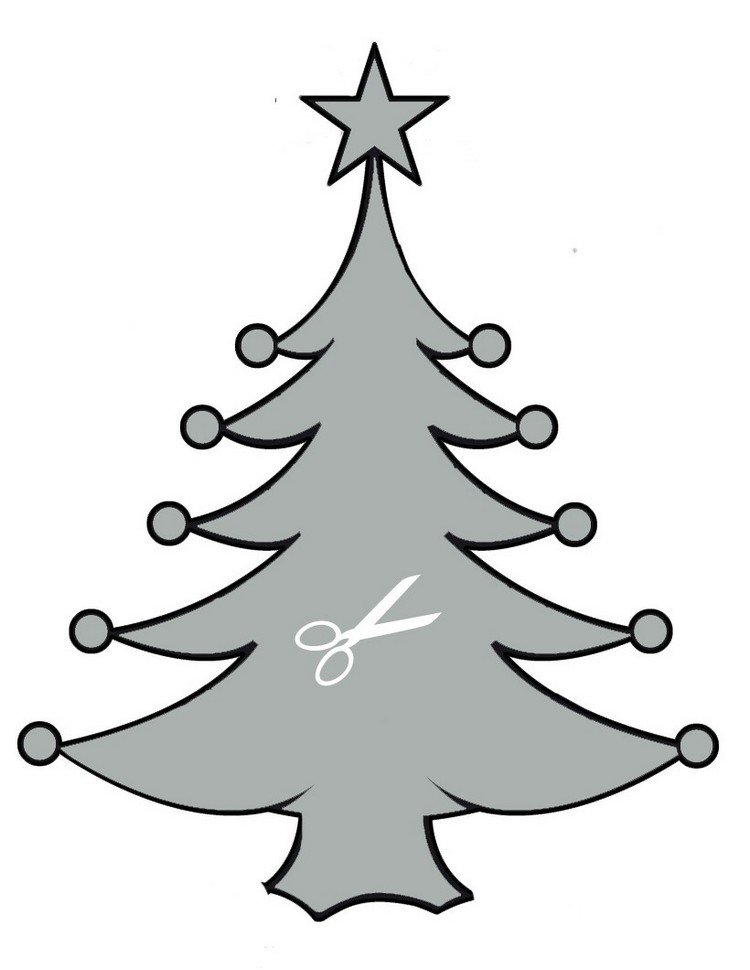 Šablóna vianočného stromčeka na vystrihnutie remeselné šablóny-vianočné tlačené šablóny obrázky z vianočného stromčeka
