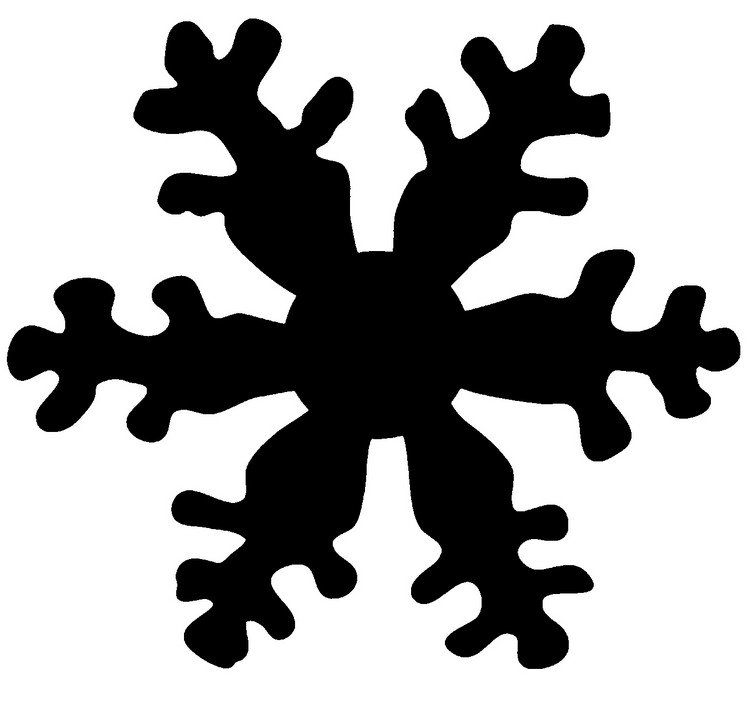 Šablóna snehovej vločky na vystrihnutie Ručné šablóny-vianočné-snehové vločky-jednoducho vystrihnuté