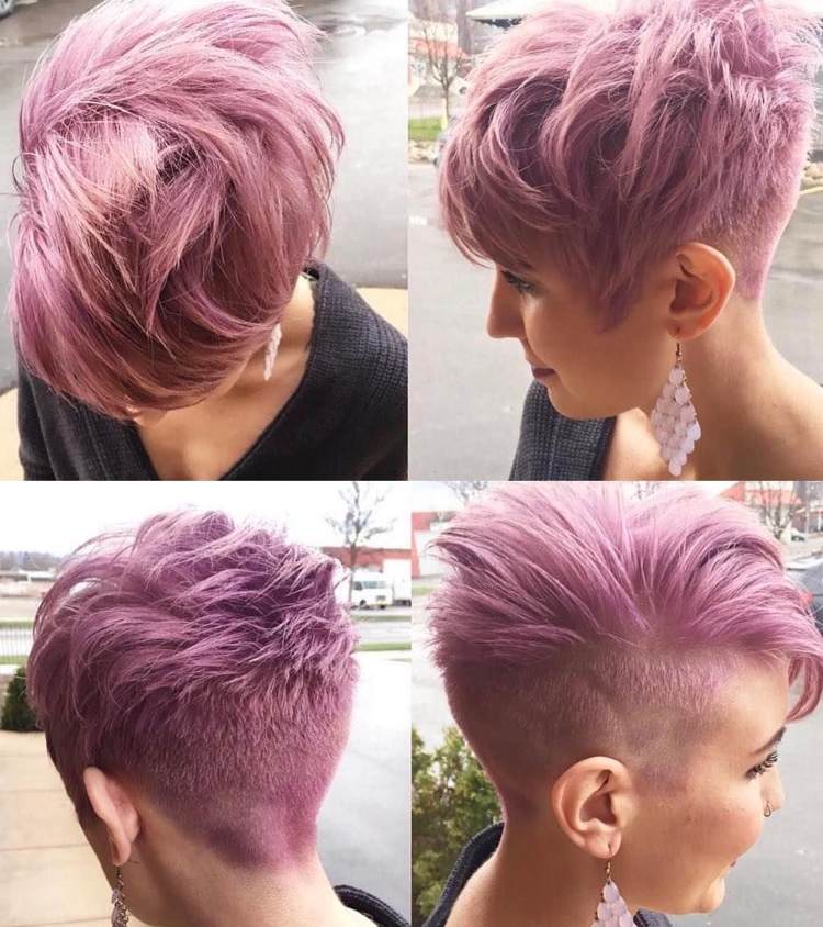 Farba vlasov Dusty Mauve pre strih Pixie