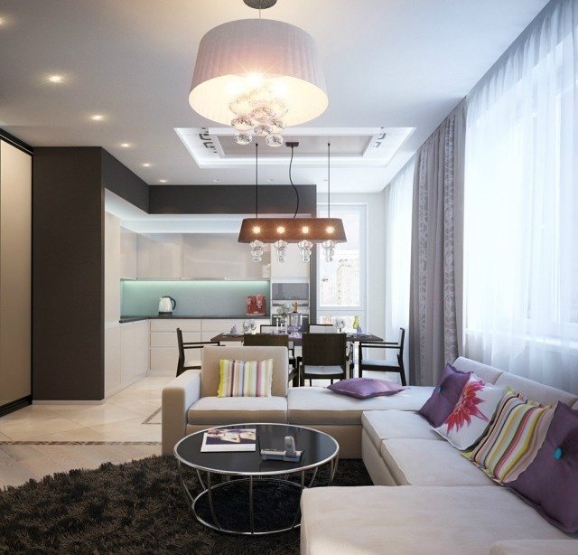 nápady na zariadenie obývačky kombinujú farby zariadenie obývačky-nápady-kombinovanie farieb