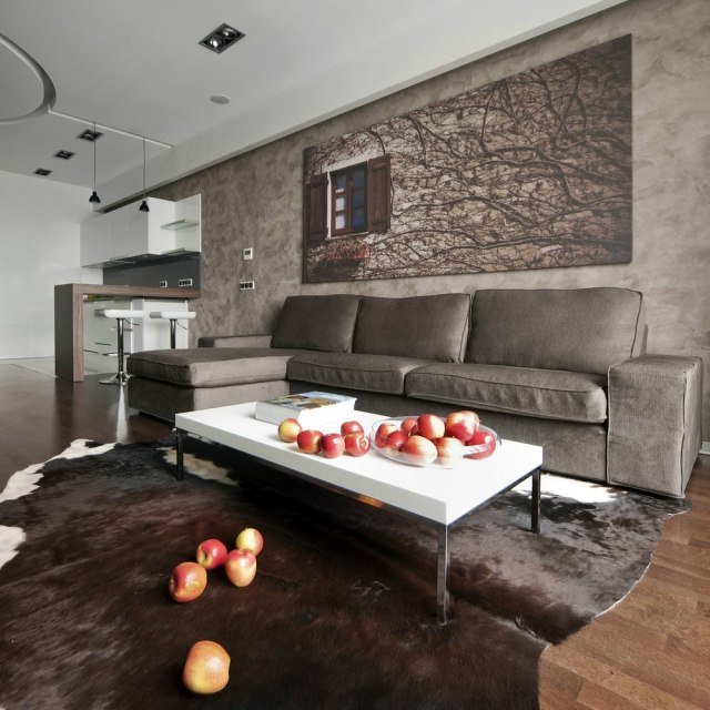 zariadenie obývačky moderná otvorená kuchyňa hnedá biela farebná kombinácia obývacia izba-zariadenie-moderná-otvorená-kuchyňa-hnedo-biela-farebná kombinácia