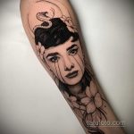 Zdjęcie tatuażu z Audrey Hepburn 08/10/2020 №013 -Tatuaż Audrey Hepburn-