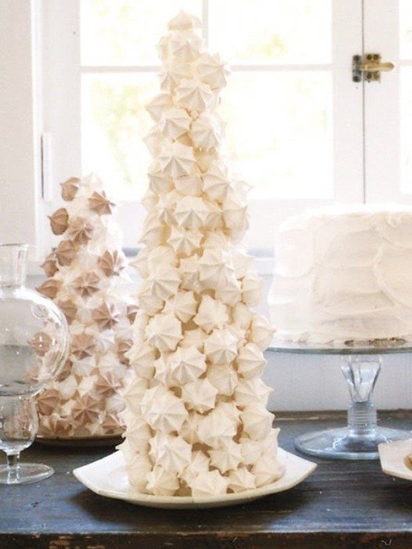 Vianočný stromček vyrobený z dekorácií cukríkového stolu Vianočný stromček vyrobený z dekorácií cukríkového stolu