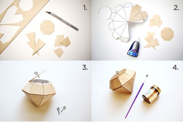 vystrihnite časti figúrky z dreveného papiera podľa schémy papiera Vianočné dekorácie-z-dreva-ručné práce-kutilský diamant-zlatý papier-drevo-papier-zlatá-štetec
