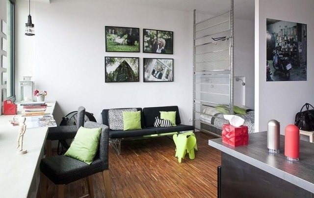 miestnosť pre mládež-nápady-deko-chlapec-čierna-zelená