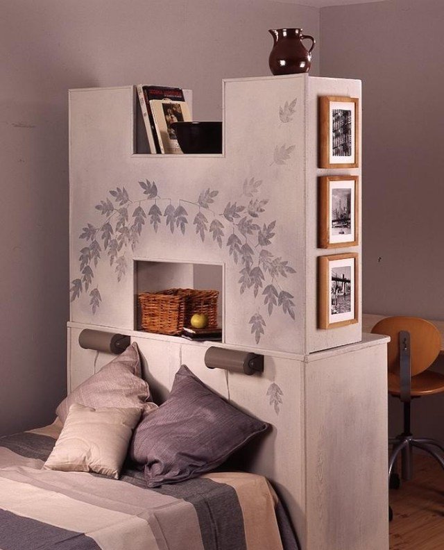 miestnosť pre deti-nápady-dekorácia-regály-systém-miestnosť-delič-spánok-priestor na učenie