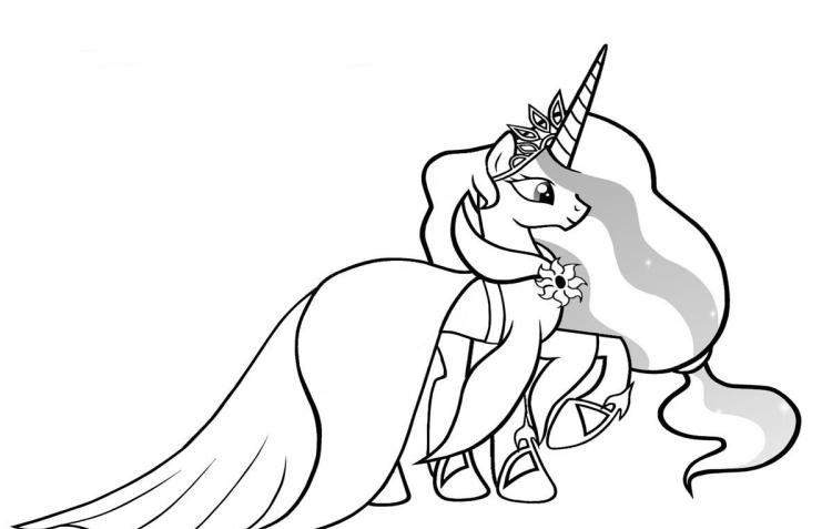 deti-omaľovánky-zvieratká-jednorožec-princezná