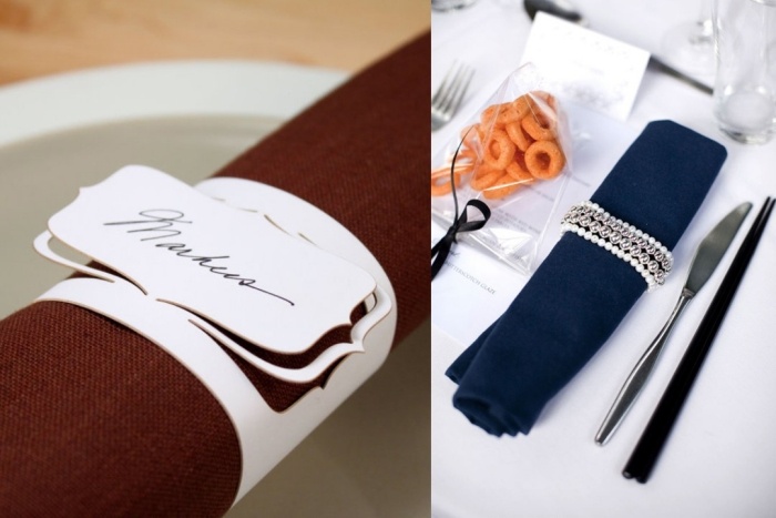 elegantné obrúčkové obrúčky vyrobené z papiera a s perlami, ktoré si vyrobíte samy nádherné-obrúsky-krúžky-na-súkno-obrúsok-drotárstvo-nápady-svadba