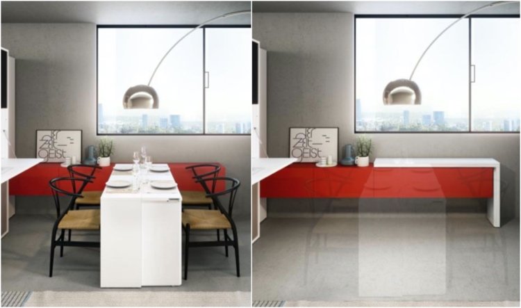 Jedálenský stôl Giro ponúka priestor pre 4 osoby a je otočný