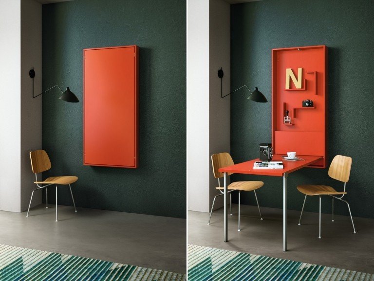 Skladací stôl pre montáž na stenu