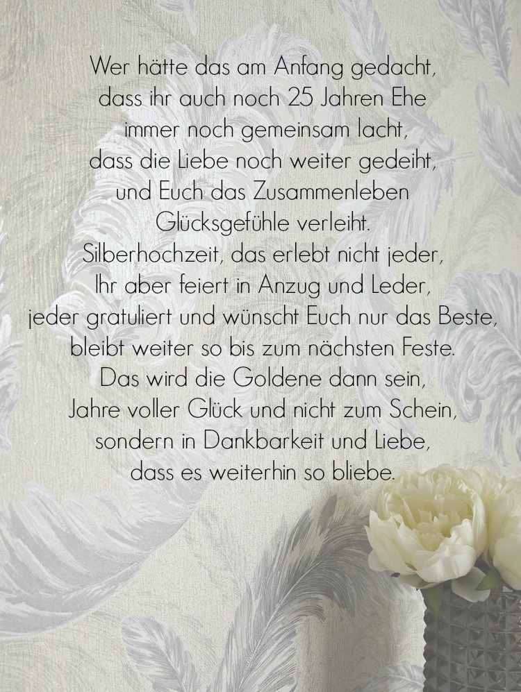 Príslovia k striebornej svadobnej gratulácii-25-ročné-perie-riekanky-báseň