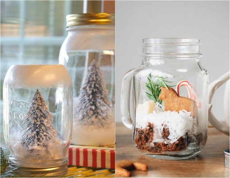 Sklenené gule a darčeky z džemov Nápady na vianočné dekorácie -sklo-vyrobte si sami