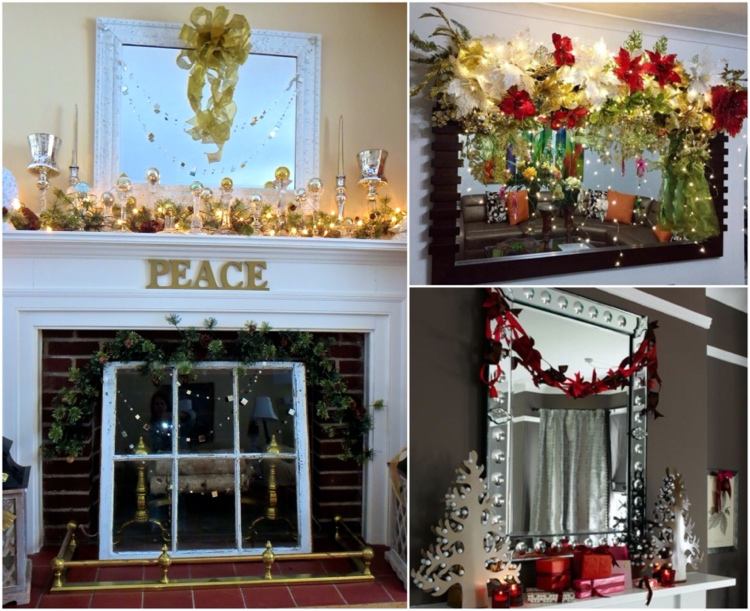 Girlandy a mašle pekne zakryte cez zrkadlo