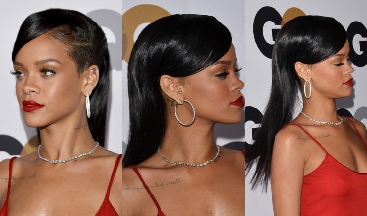 elegantne upravený podrezaný účes v chvoste svadobný účes-podrezaný-sidecut-konský strih