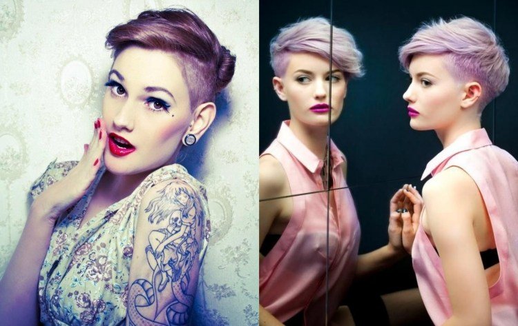 Krátky strih s podrezaním a purpurovou farbou vlasov svadobný účes-podrezaný-krátke-vlasy-purpurovo zafarbené