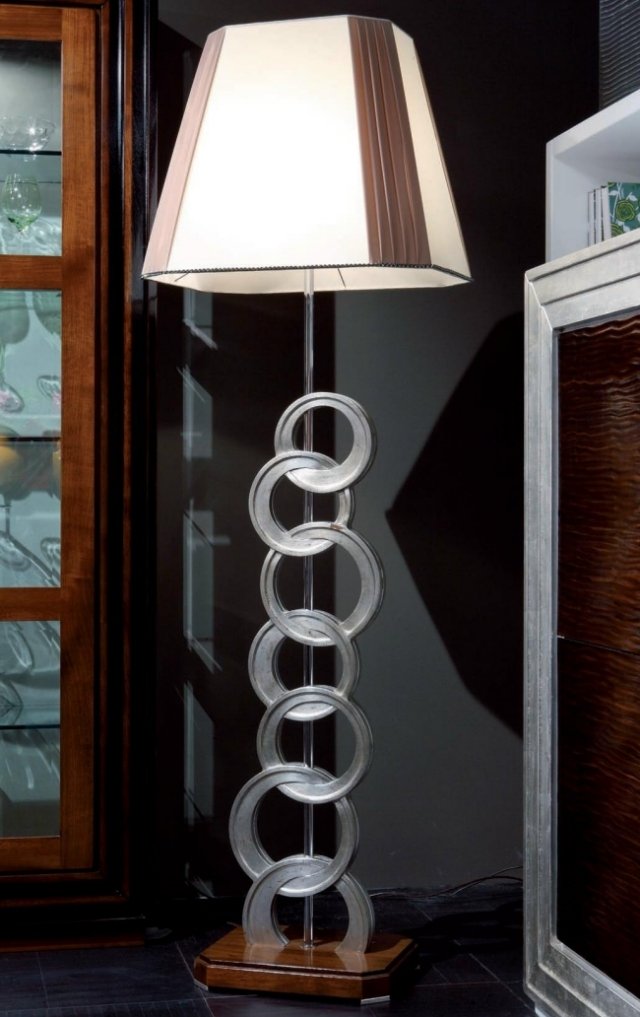 Nápady na osvetlenie nábytku zateplené kovovou podlahovou lampou-noc Étoile Kovová stojacia lampa-nápady na zariadenie nepriameho osvetlenia-Étoile noc