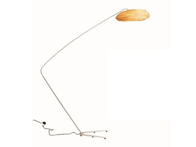 Ratanové podlahové svietidlo v tienidle New-Aura Ango Ratanová stojanová lampa s dizajnom svetelného ostrova New-Aura Ango