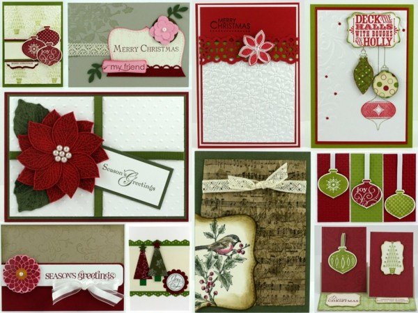 DIY nápady na vianočné pohľadnice DIY-vianočné pohľadnice-nápady